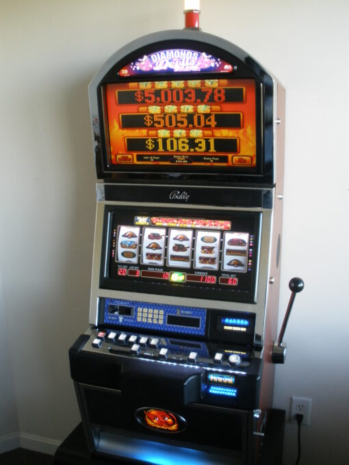 Bally Diamonds & Devils Deluxe S9000 Slot Machine with Top Bonus Monitor