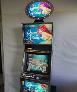 ARISTOCRAT QUEEN OF ATLANTIS VIDEO SLOT MACHINE WITH LIGHTED TOPPER